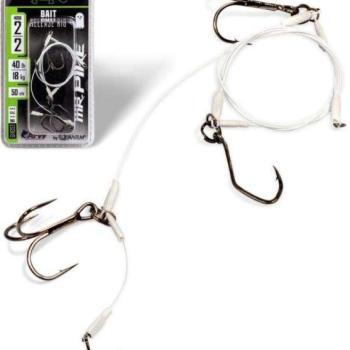 #2 quantum mr. pike ghost előkék bait-release-rig fehér 50cm 1darab kép