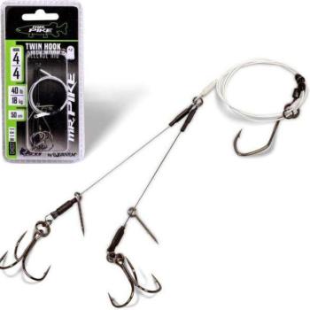 #2 quantum mr. pike ghost előkék twin hook-release-rig fehér 50cm... kép