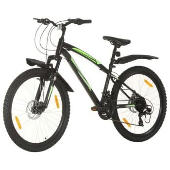 21 sebességes fekete mountain bike 26 hüvelykes kerékkel 46 cm kép