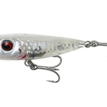 3d minnow popper 4.3cm 2.6g floating crystal white kép