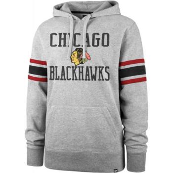 47 NHL CHICAGO BLACKHAWKS DOUBLE BLOCK SLEEVE STRIPE HOOD Pulóver, szürke, méret kép