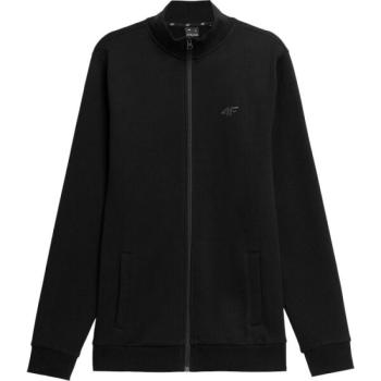 4F SWEATSHIRT-FULL ZIP Férfi cipzáras pulóver, fekete, méret kép