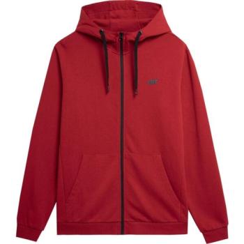 4F SWEATSHIRT FULL ZIP Férfi pulóver, piros, méret kép