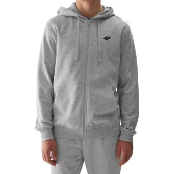 4F SWEATSHIRT FULL ZIP Férfi pulóver, szürke, méret kép