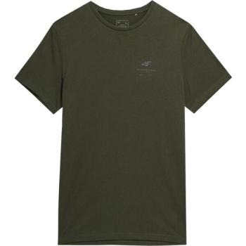 4F T-SHIRT Férfi póló, khaki, méret kép