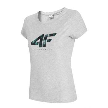 4F-WOMENS T-SHIRT-H4L21-TSD030-27M-COLD LIGHT GREY MELANGE Szürke XS kép