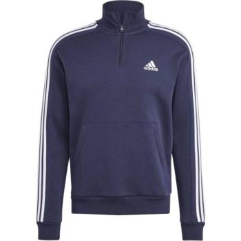 adidas 3S FL 1/4 Z Férfi pulóver, sötétkék, méret kép