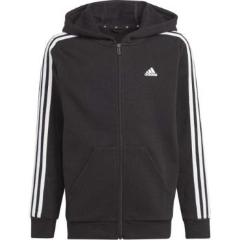 adidas 3S FL FZ HOOD Gyerek pulóver, fekete, méret kép