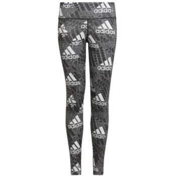 adidas AEROREADY DESIGNED TO MOVE BRAND LOVE LONG Lány legging, sötétszürke, méret kép