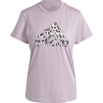 adidas ANIMAL PRINT GRAPHIC T-SHIRT Női felső, lila, méret kép