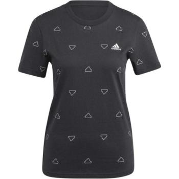 adidas ESSENTIALS MONOGRAM SLIM GRAPHIC TEE Női felső, fekete, méret kép