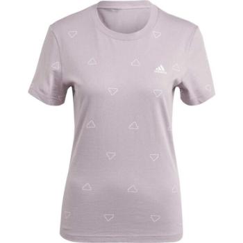 adidas ESSENTIALS MONOGRAM SLIM GRAPHIC TEE Női póló, lila, méret kép