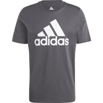 adidas ESSENTIALS SINGLE JERSEY BIG LOGO Férfi póló, sötétszürke, méret kép