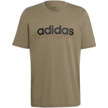 adidas LIN SJ T Férfi póló, khaki, méret kép