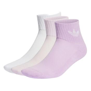 ADIDAS ORIGINALS-MID ANKLE SCK-WHITE/BLILIL/CLPINK 3 PACK Rózsaszín 34/36 kép