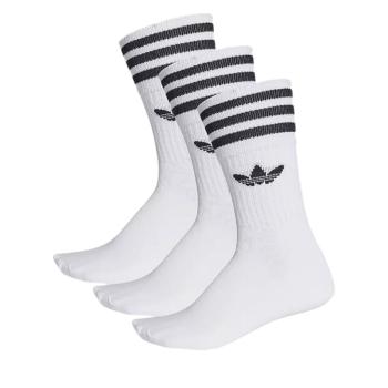 ADIDAS ORIGINALS-SOLID CREW SOCK WHITE/BLACK 3 PCK Fehér 31/34 kép