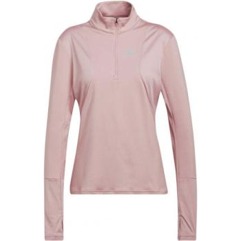 adidas OTR 1/2 ZIP Női póló futásra, rózsaszín, méret kép