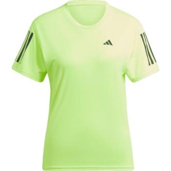 adidas OWN THE RUN TEE Női póló futáshoz, fényvisszaverő neon, méret kép