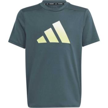 adidas TI TEE Fiú póló edzéshez, sötétszürke, méret kép