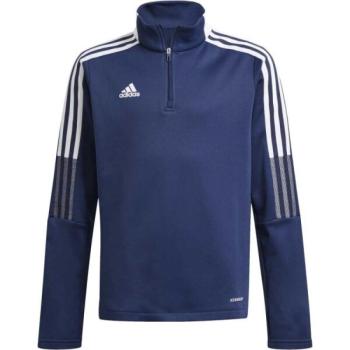 adidas TIRO21 WRM TOPY Junior futball pulóver, sötétkék, méret kép