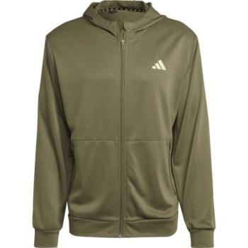 adidas TR-ES+ FZ JA Férfi sportos pulóver, khaki, méret kép