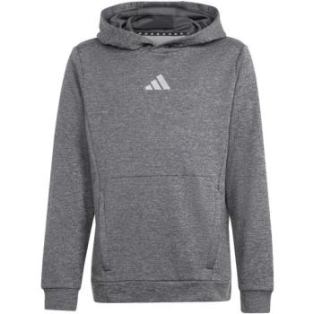 adidas TRAINING HEATHER HOODIE KIDS Gyerek pulóver, sötétszürke, méret kép