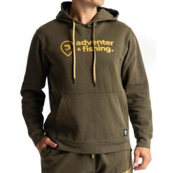 ADVENTER & FISHING COTTON HOODIE KHAKI Férfi pamutpulóver, khaki, méret kép