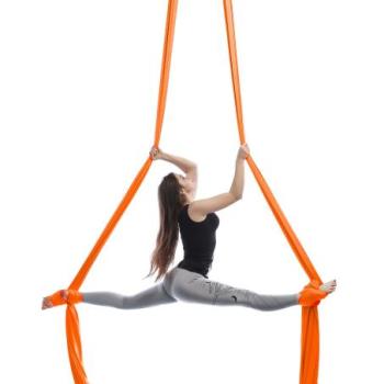 Aerialsilks Aerial Yoga JUST Perfect Set háló és karabiner szett Fly fit és Aerial gyermekek számára - 7 m Szín: Narancssárga kép