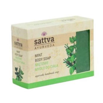 Ajurvédikus kézműves  szappan - Menta 125g - Sattva Ayurveda kép