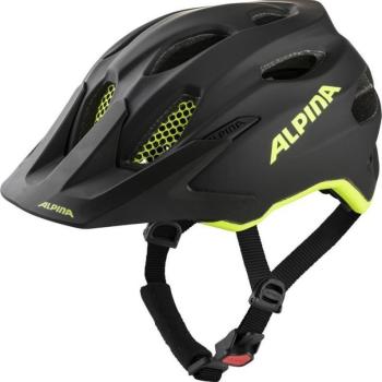 ALPINA CARAPAX JR. FLASH black-neon yellow matt 51 - 56 cm kép