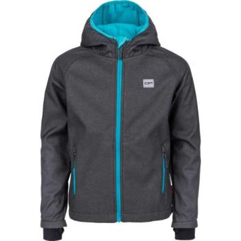 ALPINE PRO ZANAGO Gyerek softshell kabát, sötétszürke, méret kép