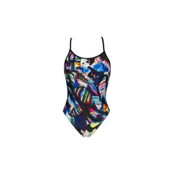 ARENA-W COLOURFUL PAINTINGS LACE BACK ONE PIECE Fekete XS kép