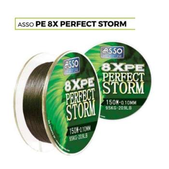 Aspp10 asso pe8x perfect storm 150m 0,10mm 9,50kg fonott zsinór kép