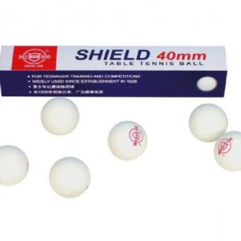 Asztalitenisz labdák SHIELD 4 cm varratmentes 6 db  fehér kép