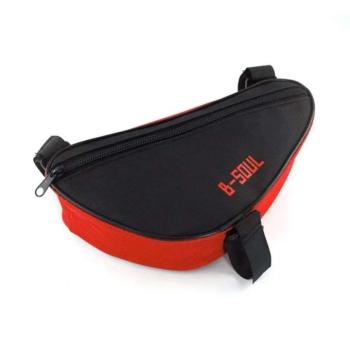 B-Soul Frame Bag 100 Triangle kerékpáros váztáska fekete-piros bm... kép