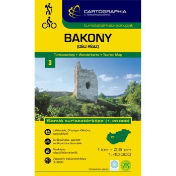 Bakony (déli rész) turistatérkép Cartographia kép