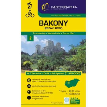 Bakony (északi rész) turistatérkép Cartographia kép