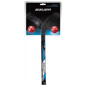 Bauer MINI STICK SET Hokiütő szett labdákkal, fekete, méret kép