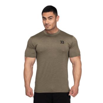 Better Bodies Essex Stripe Tee Washed Green Melange kép