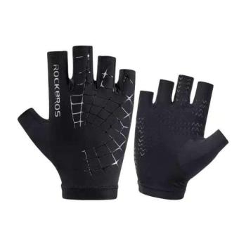 Bicycle Half finger glove Rockbros S202BKL (black) kép