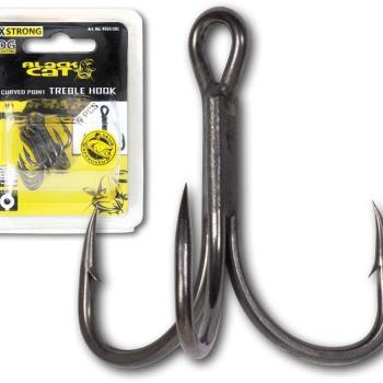 Black Cat Curved Point Treble Hook DG kép