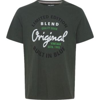 BLEND TEE REGULAR FIT Férfi póló, sötétzöld, méret kép