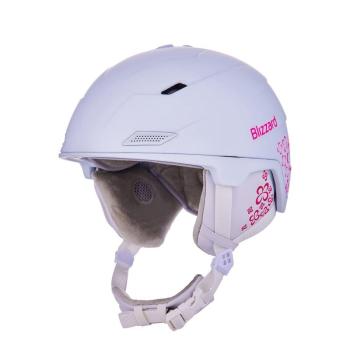 BLIZZARD-Viva Double ski helmet, white matt/magenta flowers Fehér 56/59 cm 20/21 kép