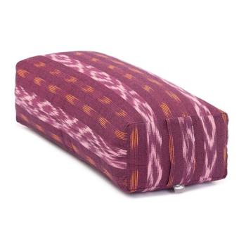 Bodhi Yoga Bodhi Salamba Bolster jógához ETHNO cseppgyűjtemény 100% pamut 64 x 25 cm Farba: Vínová kép