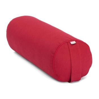 Bodhi Yoga Bolster jógahenger ECO tönköly 100% organikus pamut 65 x 22 cm Szín: Bordó kép