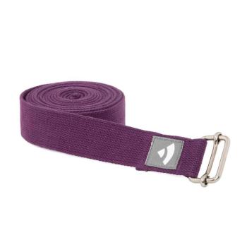 Bodhi Yoga Jóga heveder ASANA BELT PRO fém csattal 3 m Szín: lila kép