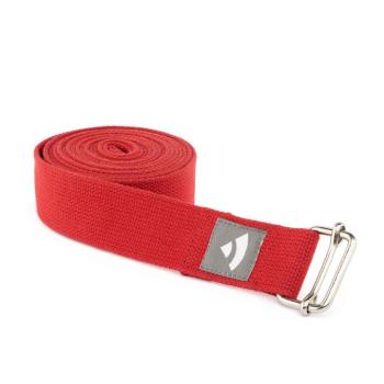 Bodhi Yoga Jóga heveder ASANA BELT PRO fém csattal 3 m Szín: Piros kép