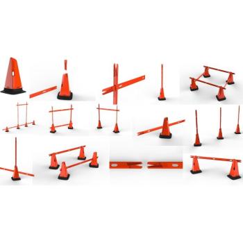 Bója futballedzésre, 30 cm, Modular, 4 db, narancssárga Kipsta kép