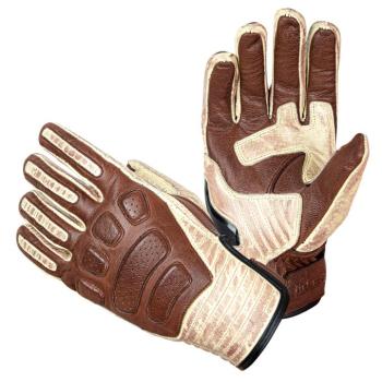 Bőr motoros kesztyű W-TEC Retro Gloves  barna-bézs  3XL kép