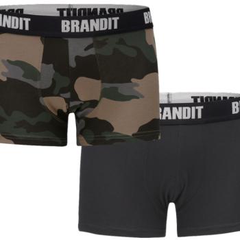 Brandit férfi boxeralsó szett 2db, darkcamo-fekete kép